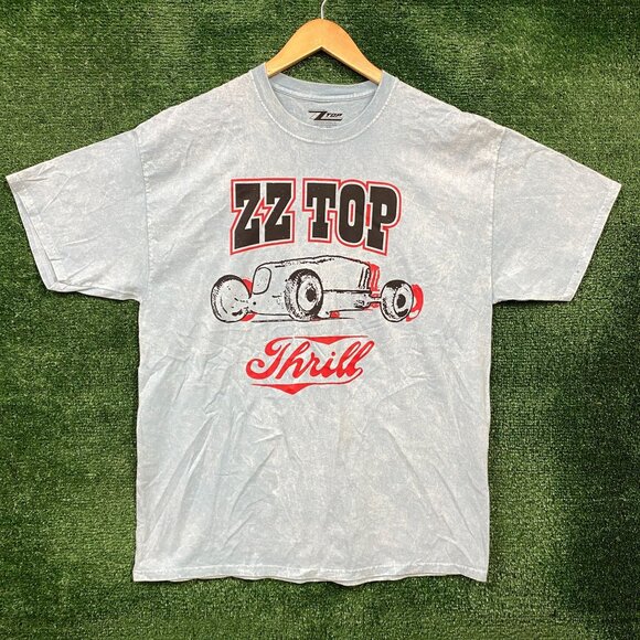 ZZ Top Thrill Rock Band Mineral Wash T-Shirt Size Extra Large - Picture 1 of 4